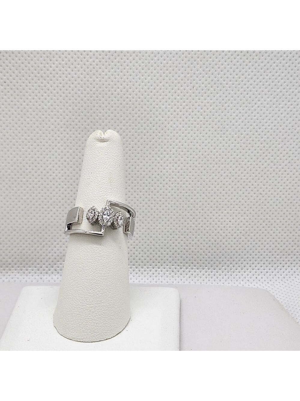 Brand New Sterling Silver 925 3pc Oval Cz Ring
